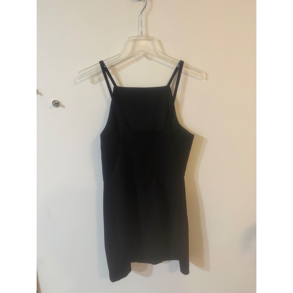 French Connection Black Double Strap Square Neck Mini Dress Size 4 NEW - Picture 2 of 8